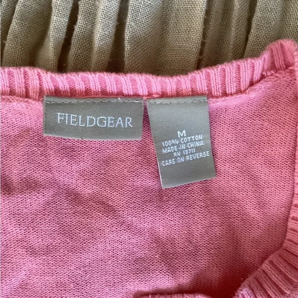 🪸Coral COTTON Cardigan Feminine Buttons FieldGear Sz M - Picture 4 of 16